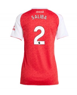 Günstige Arsenal William Saliba #2 Heimtrikot Damen 2025-26 Kurzarm